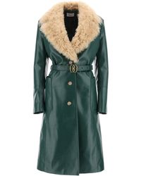 Bally - Leather And Shearling Coat - Lyst