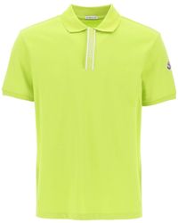 Moncler - Polo Shirt With Branded Button - Lyst