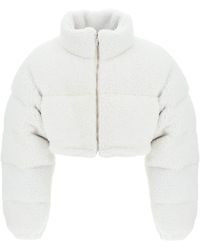 VTMNTS - Cropped Shearling Puffer Jacket - Lyst