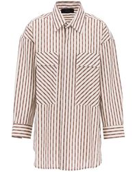Amiri - Striped Maxi Shirt - Lyst