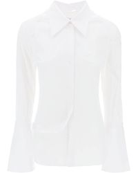 Courreges - Courreges Modular Cotton Poplin Shirt - Lyst