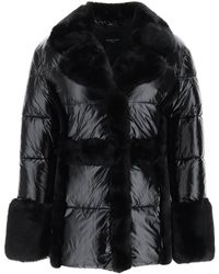 MARCIANO BY GUESS - Puffer Jacket With Faux Fur Details - Lyst