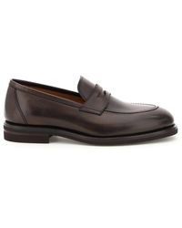 Henderson Betis Leather Penny Loafers - Brown