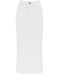Wardrobe NYC - Denim Column Skirt With A Slim - Lyst
