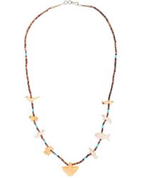Jessie Western Turquoise And Shell Power Animal Necklace - Blue