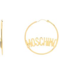 moschino hoop earrings
