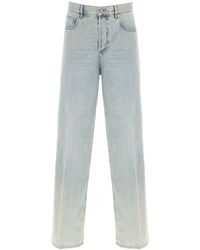 Valentino Garavani - Oversized Jeans With V Detail - Lyst