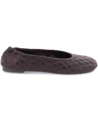Burberry - Quilted Leather Sadler Ballet Flats - Lyst