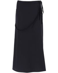 Lemaire - Wool Wrap Skirt With Pockets - Lyst