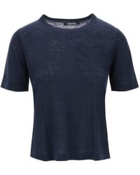 Max Mara - ' Max Mara Novara Linen Knit T-Shirt - Lyst