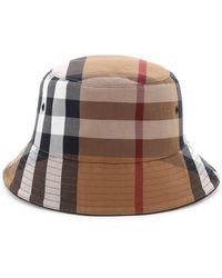 Burberry Canvas Check Bucket Hat - Brown