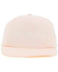 Balmain Cappello da baseball con logo - Rosa