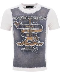 Y. Project - T Shirt Effetto Trompe L'oeil - Lyst