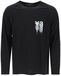 Y-3 - Y-3 Long-Sleeved Perforated Jersey T - Lyst