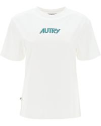 Autry - T-Shirt With Printed Logo - Lyst