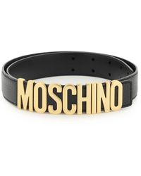 Moschino Logoed Leather Belt for Men - Save 33% | Lyst