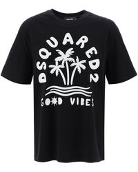 DSquared² - T Shirt With Logo Print - Lyst