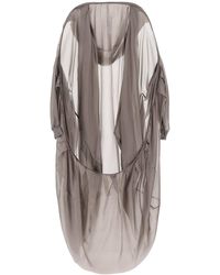 Rick Owens - Hooded Silk Habotai Bubble Coat With - Lyst