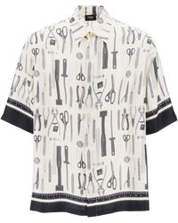 Fendi - Short-Sleeved Silk Shirt For - Lyst