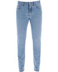 Zegna - Slim Fit Jeans In Stretch Denim - Lyst