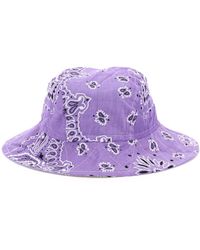 ARIZONA LOVE Bob Bandana Bucket Hat Os Cotton - Purple