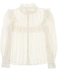 Isabel Marant - Isabel Marant Etoile "Striped Cotton Blouse By Id - Lyst