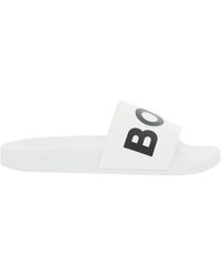 BOSS by HUGO BOSS Slippers With Logo - White