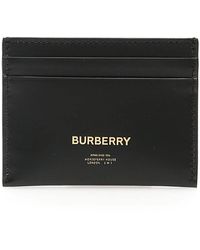 Burberry Horseferry Print Leather Card Case - Black