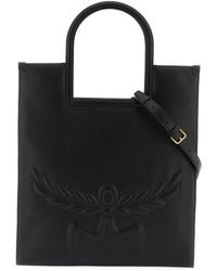 MCM - Aren Fold Nappa Leather Tote Bag - Lyst