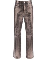 Ferragamo - Metallic Denim Jeans - Lyst