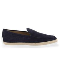 Tod's - Suede Slip-On With Rafia Insert - Lyst