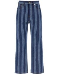 Fendi - Cropped Pequin Jeans - Lyst