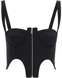 Dion Lee Double Arch Bustier Top - Black