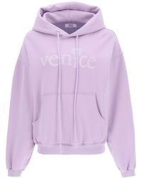 ERL Venice Logo-print Hoodie in Purple | Lyst