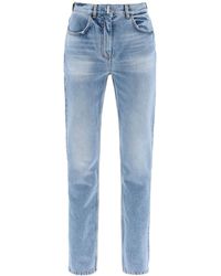 Givenchy - Light Wash Cigarette Jeans With Nine Words - Lyst