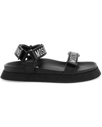 Moschino Logoed Sandals - Black