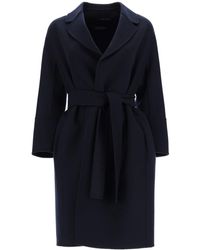 Max Mara Arona Wool Coat - Blue