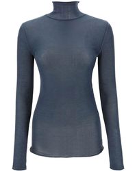 Lemaire - Seamless Silk Turtleneck Sweater - Lyst