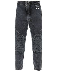 Balmain - Jeans With Quilted And Padded Inserts - Lyst