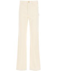 Sportmax Palazzo Line Jeans 40 Cotton - White