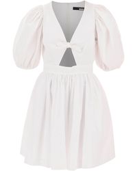 ROTATE BIRGER CHRISTENSEN - Rotate Mini Dress With Balloon Sleeves And Cut-out Details - Lyst