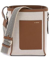 Valextra - Soft Canvas Mini Bucket Bag - Lyst