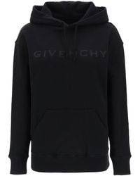 Givenchy - Hoodie With Rhinestone-studded Logo - Lyst