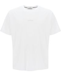 Stone Island - T-Shirt With Lived-In Effect Print - Lyst