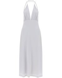 Totême - Toteme Silk Dress With Double Halter Neckline - Lyst