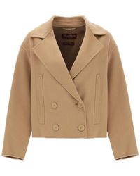 Max Mara Studio - Caban Cropped Celso - Lyst