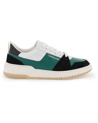 Ferragamo - Smooth And Suede Leather Sneakers - Lyst