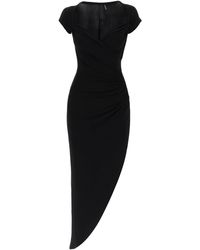 Norma Kamali - Midi Dress With Side Ruch - Lyst