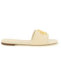 tory burch eleanor woven flat slide