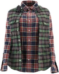 R13 Double Chequered Shirt - Multicolour